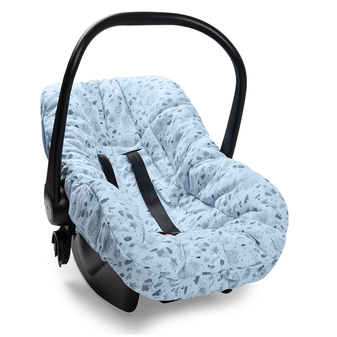 Capa de Bebê Conforto Nevoa Azul Hug