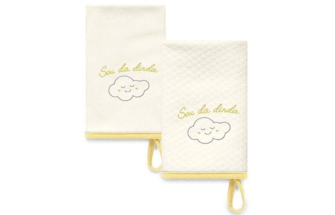 Kit Babinhas Sou da Dinda Amarelo HUG