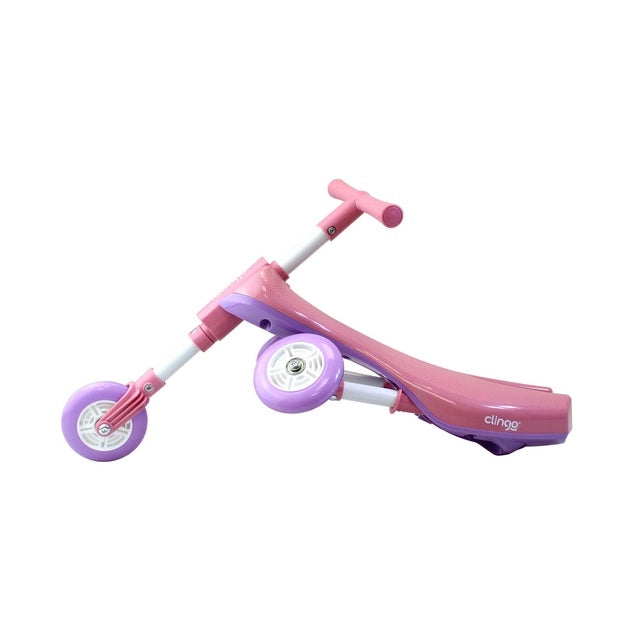 Triciclo Infantil Dobrável Portátil Clingo 12m+ Rosa