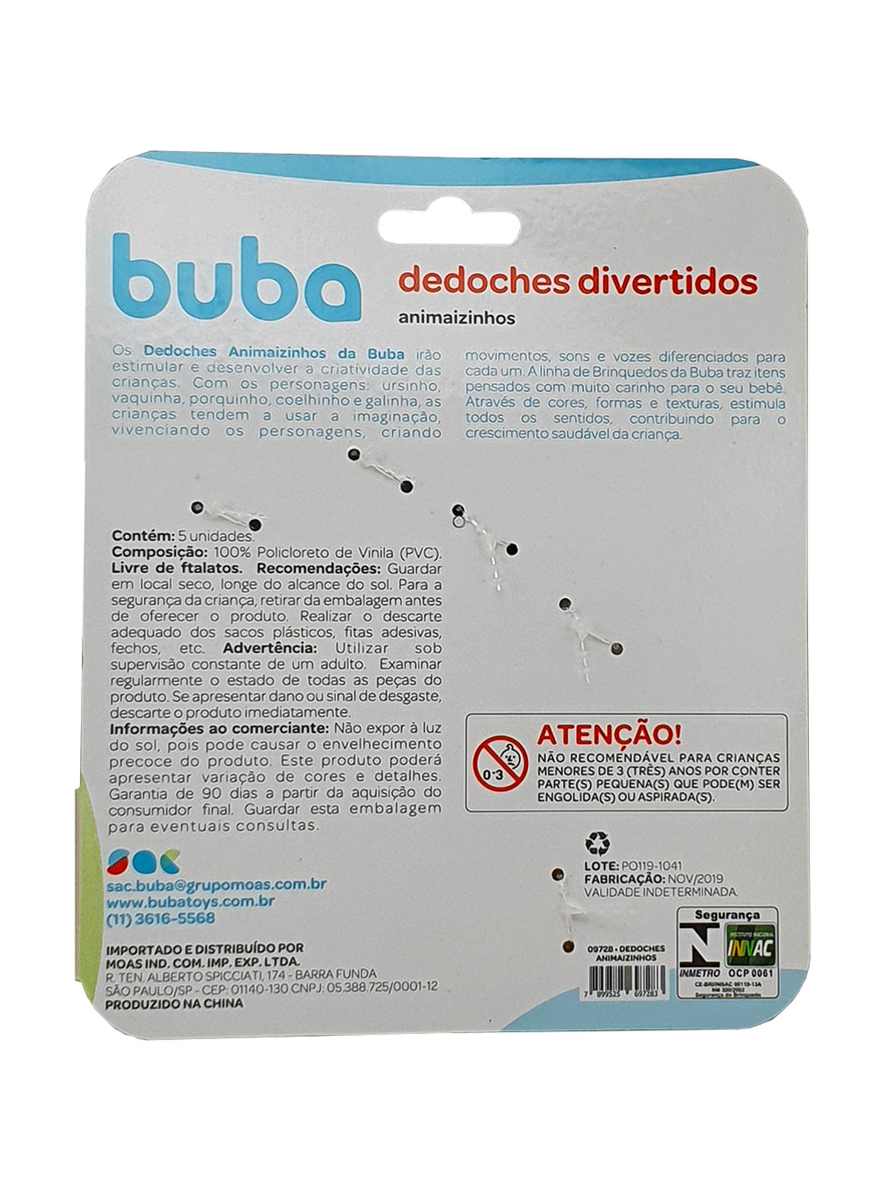 Dedoches Divertidos Animaizinhos Buba