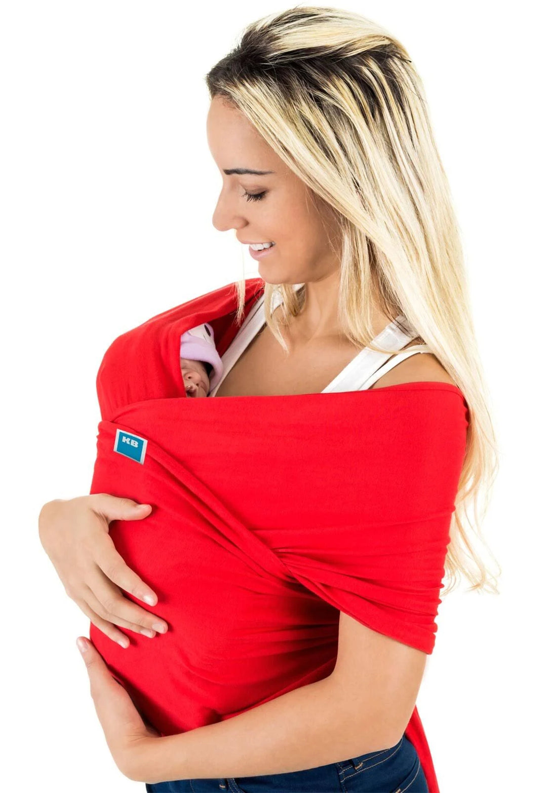 Canguru Wrap Sling KaBaby 3,5kg a 16kg - Vermelho