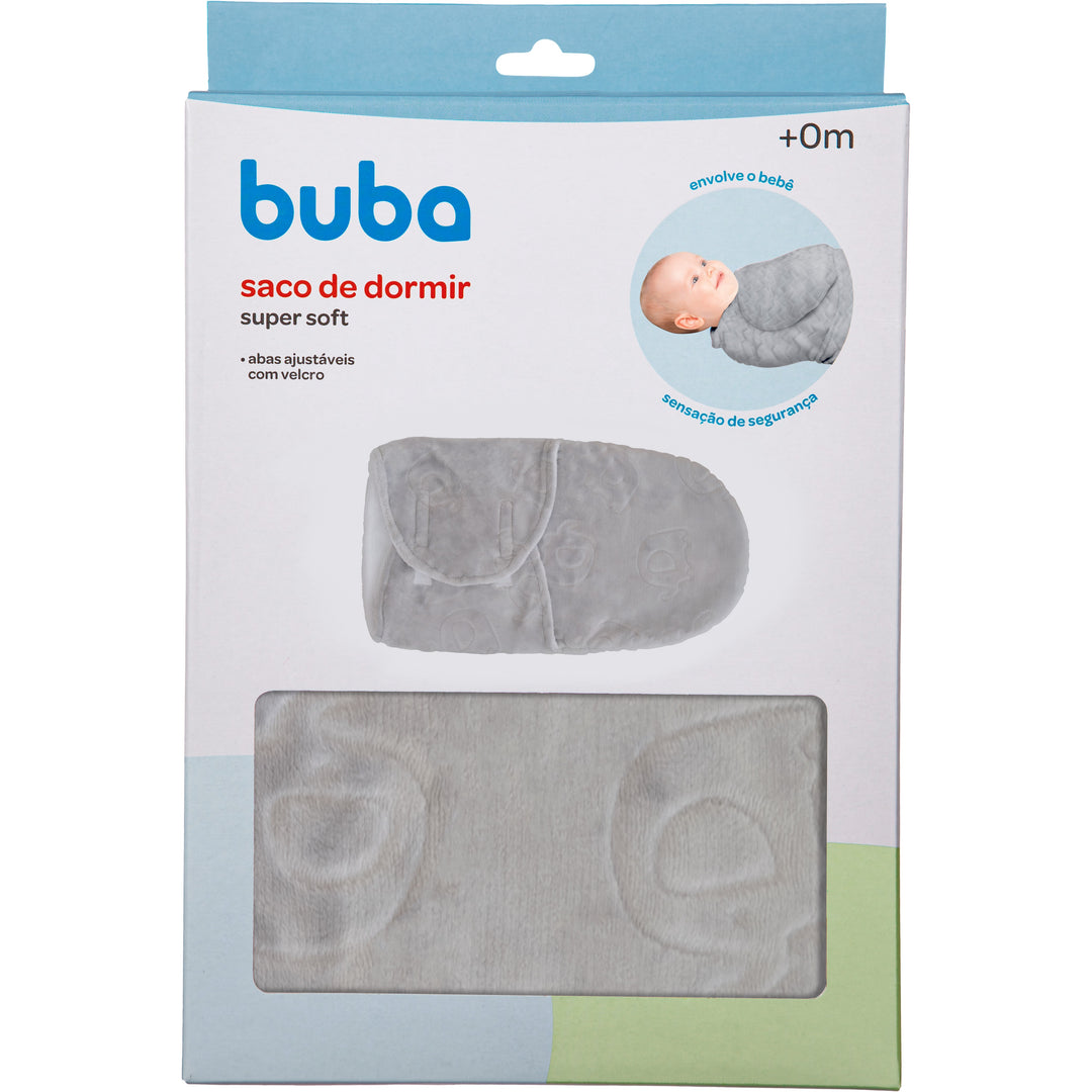 Saco de Dormir Para Bebê Super Soft Buba Cinza