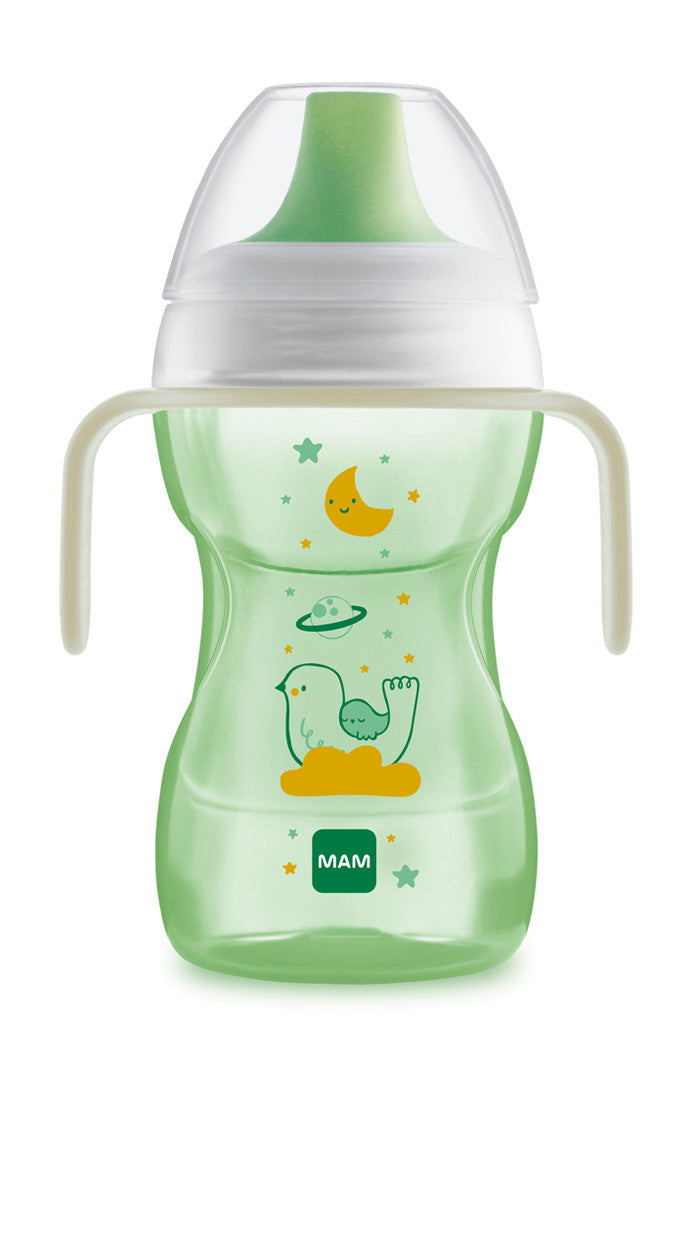 Copo de Transição MAM - Fun to Drink - Brilha no Escuro - (8m+) 270ml