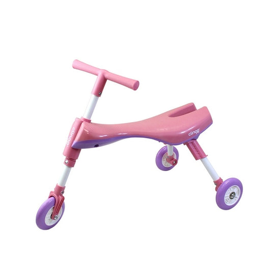 Triciclo Infantil Dobrável Portátil Clingo 12m+ Rosa