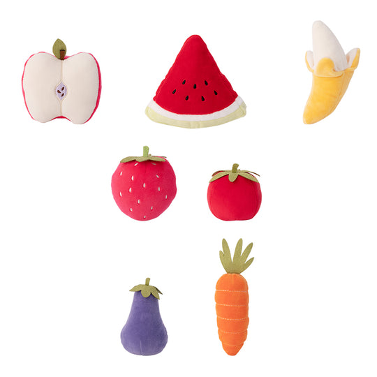 Kit Legumes e Frutas Metoo By Büp Baby Com Bolsa - Coleção Comidinhas de Pelúcia