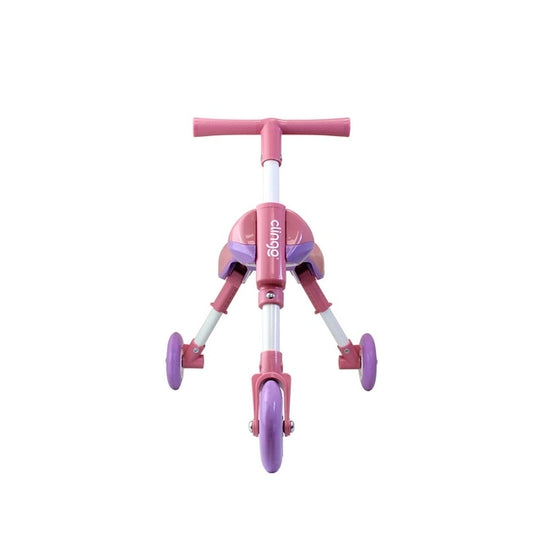 Triciclo Infantil Dobrável Portátil Clingo 12m+ Rosa