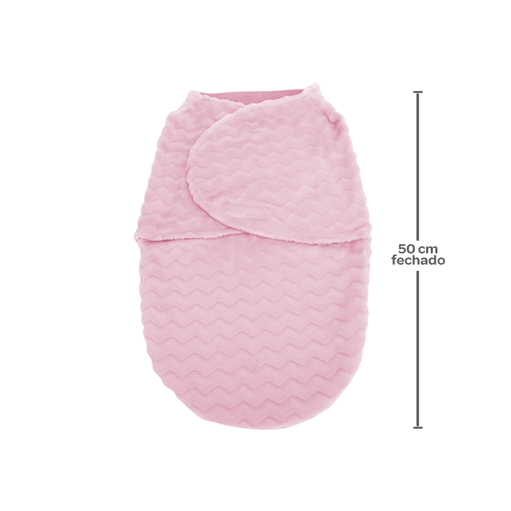 Saco de Dormir Para Bebê Super Soft Buba Rosa