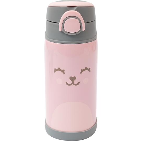Garrafa Copo Térmico Gumy 420ml Parede Dupla Inox Buba Rosa
