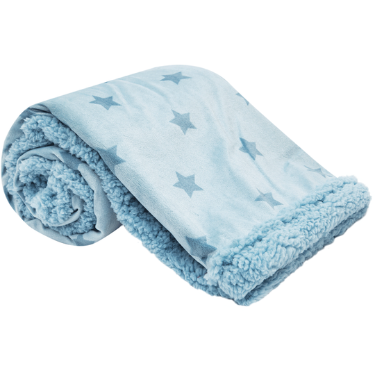 Mantinha Dupla Face Estrelinhas Azul Buba