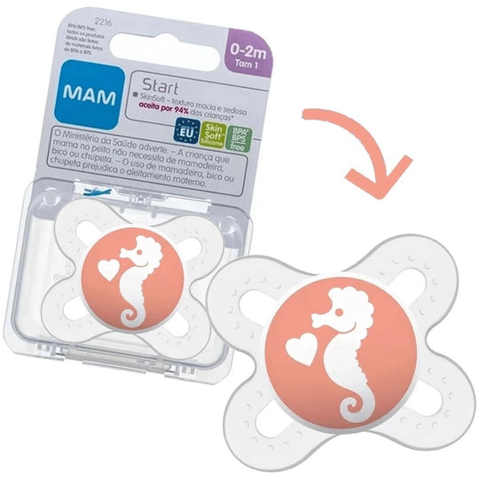 Chupeta Start MAM - 0-2 meses - Tam 1 - Com Estojo