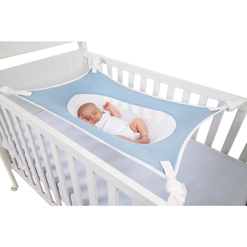 Rede Para Berço de Bebê Cama Segura Primeiro Sono Baby Pil Azul