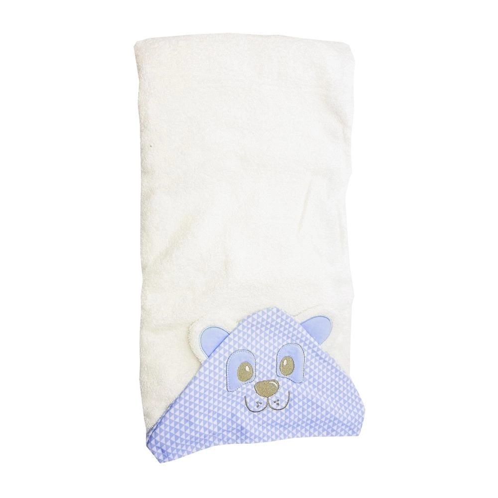 Toalha de Banho para Criança com Capuz HUG Azul