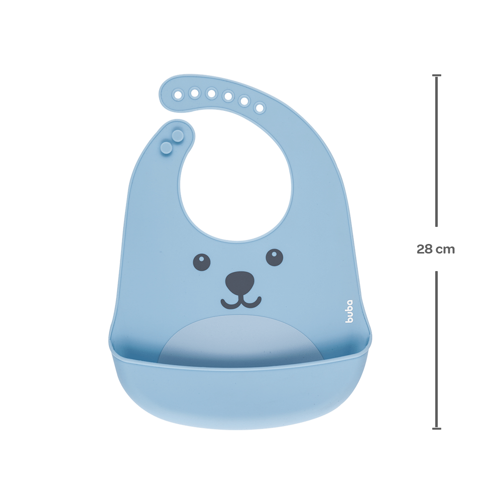 Babador de Silicone com Alça e Bolso Gumy Buba