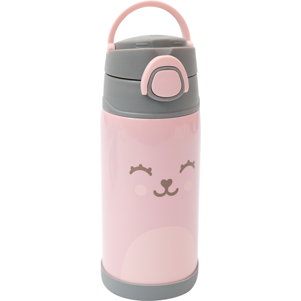 Garrafa Copo Térmico Gumy 420ml Parede Dupla Inox Buba Rosa