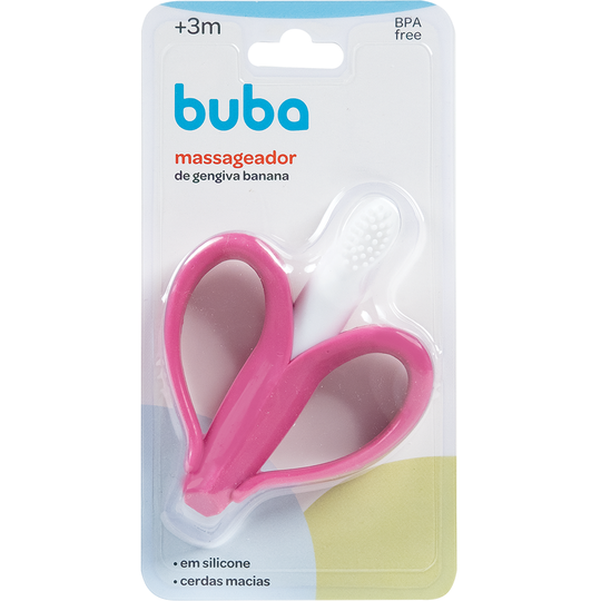 Massageador de Gengiva para Bebê com Cerdas Banana Buba
