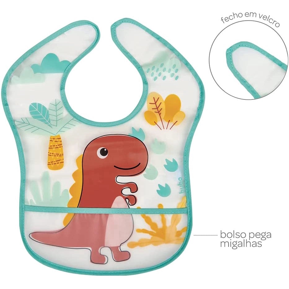 Babador com Pega Migalhas Dino - Buba