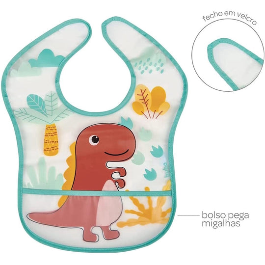 Babador com Pega Migalhas Dino - Buba