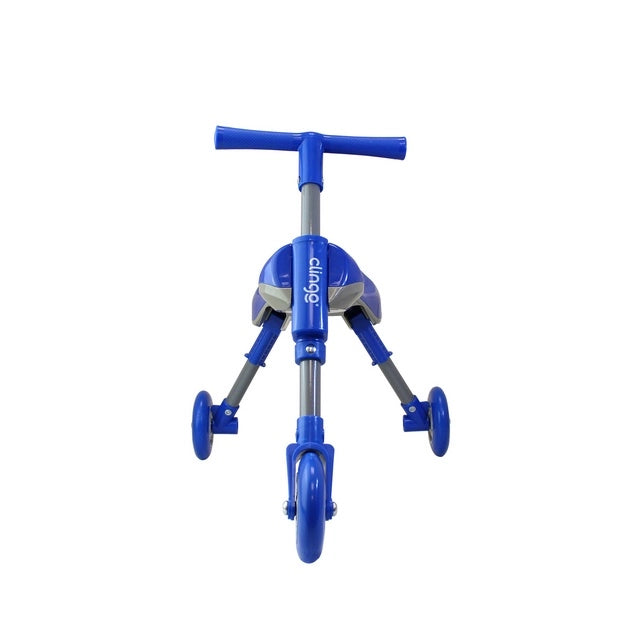 Triciclo Infantil Dobrável Portátil Clingo 12m+ Azul