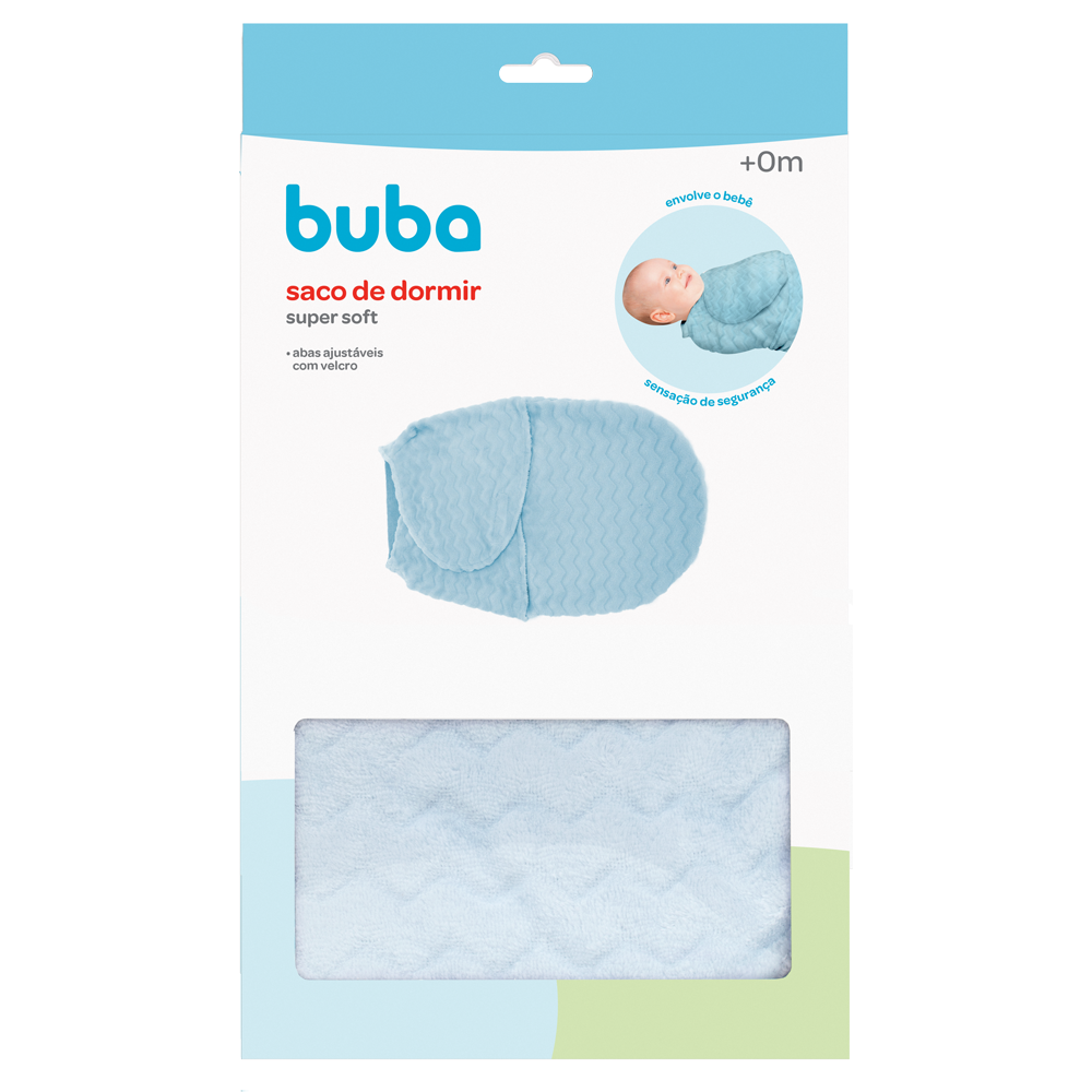 Saco de Dormir Para Bebê Super Soft Buba Azul