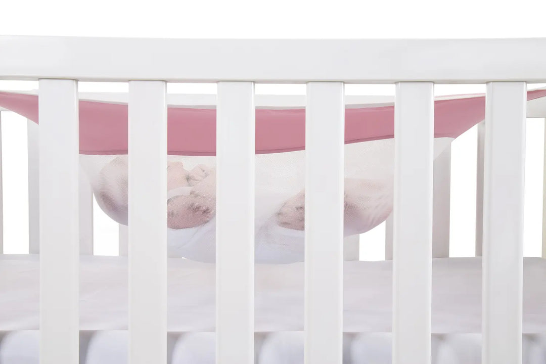 Rede Para Berço de Bebê Cama Segura Primeiro Sono Baby Pil Rosa