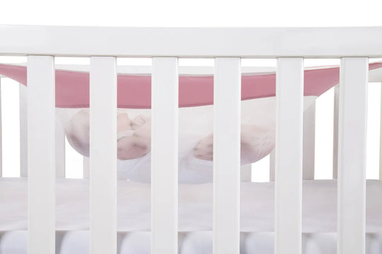 Rede Para Berço de Bebê Cama Segura Primeiro Sono Baby Pil Rosa
