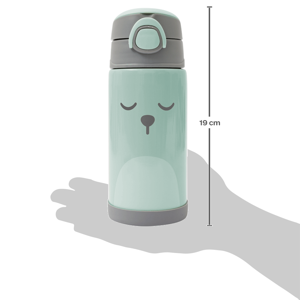 Garrafa Copo Térmico Gumy 420ml Parede Dupla Inox Buba Verde
