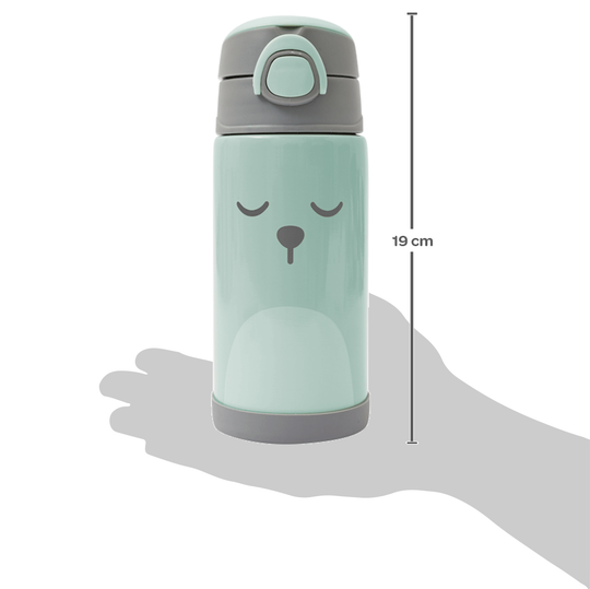 Garrafa Copo Térmico Gumy 420ml Parede Dupla Inox Buba Verde