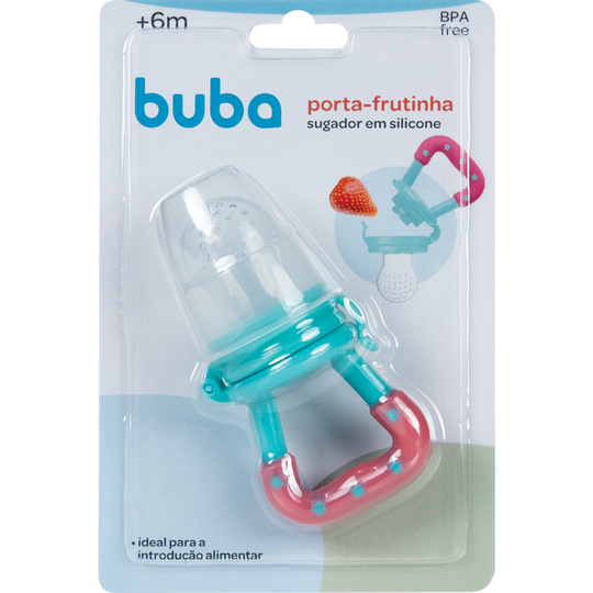 Porta-Frutinha para Bebê com Sugador em Silicone Buba 6+