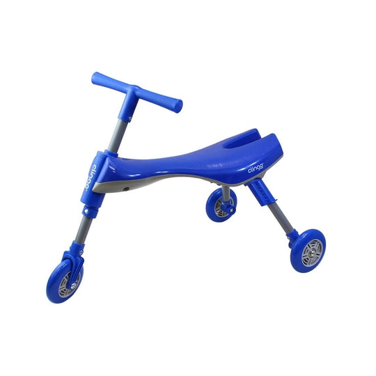 Triciclo Infantil Dobrável Portátil Clingo 12m+ Azul