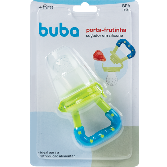 Porta-Frutinha para Bebê com Sugador em Silicone Buba 6+
