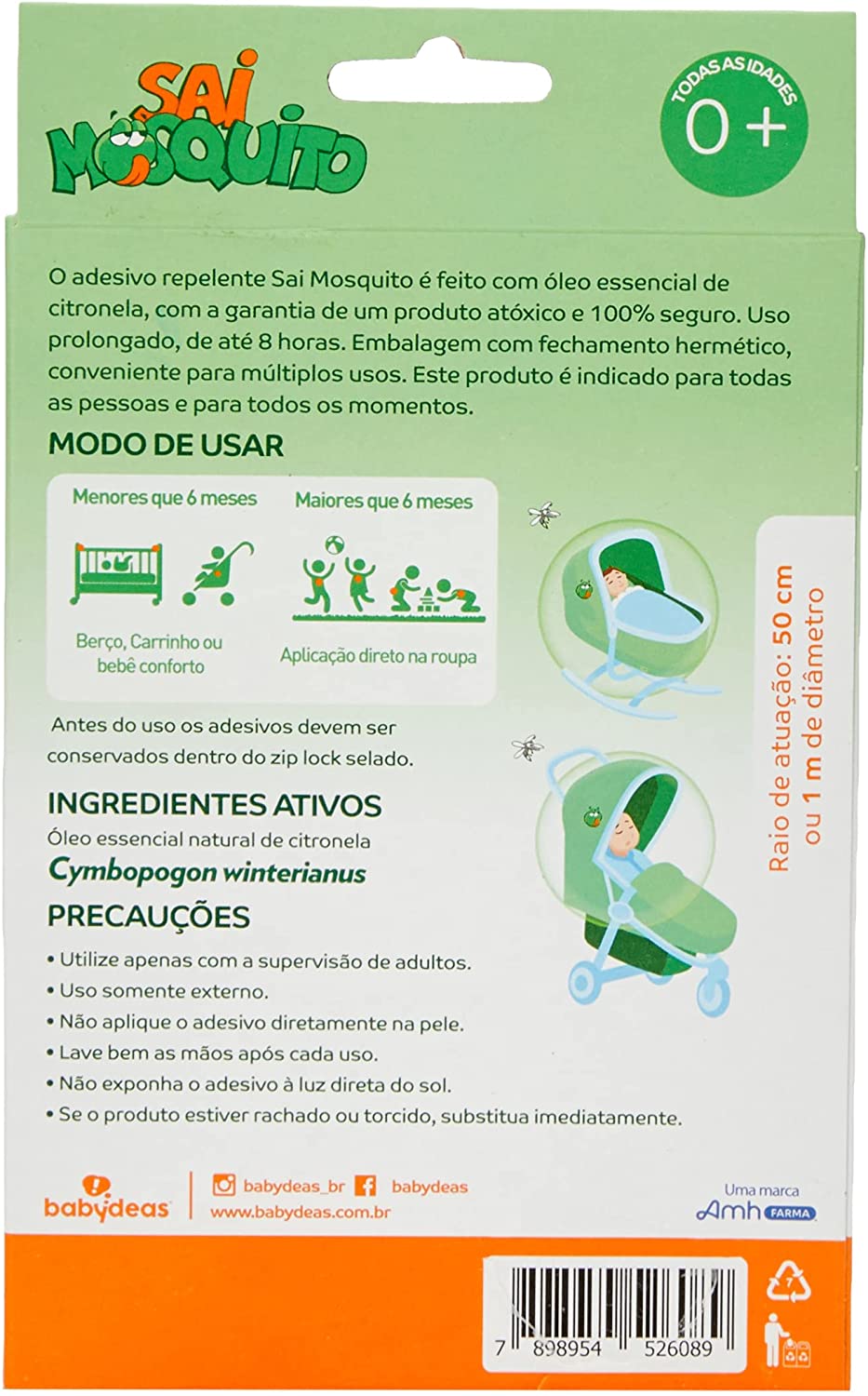 Sai Mosquito Adesivo Repelente Infantil Babydeas