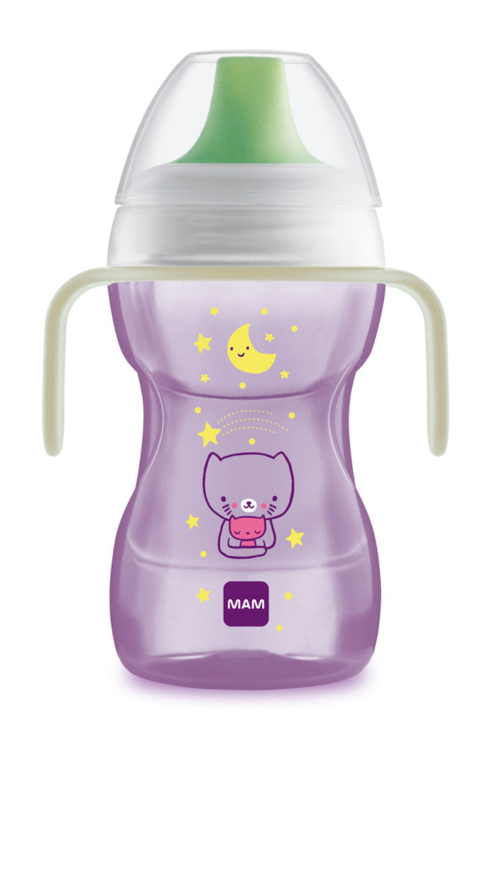 Copo de Transição MAM - Fun to Drink - Brilha no Escuro - (8m+) 270ml
