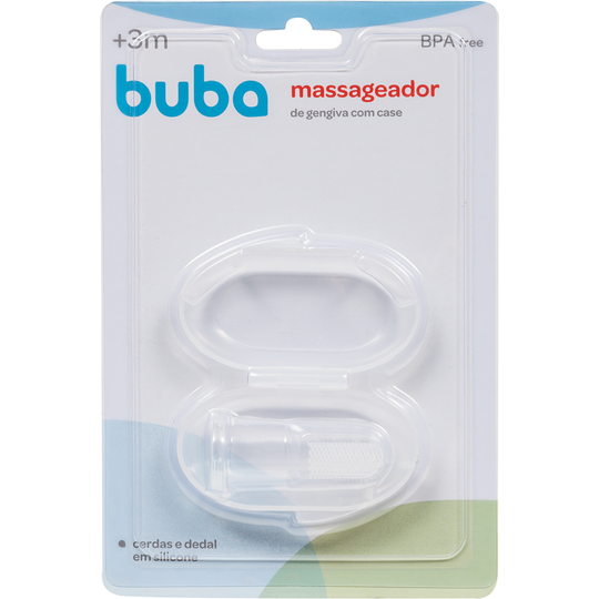 Massageador de Gengiva para Bebê em Silicone com Case Buba