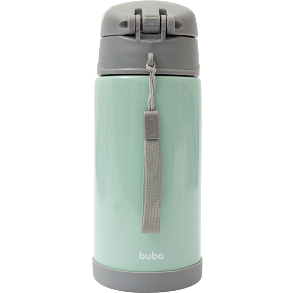 Garrafa Copo Térmico Gumy 420ml Parede Dupla Inox Buba Verde