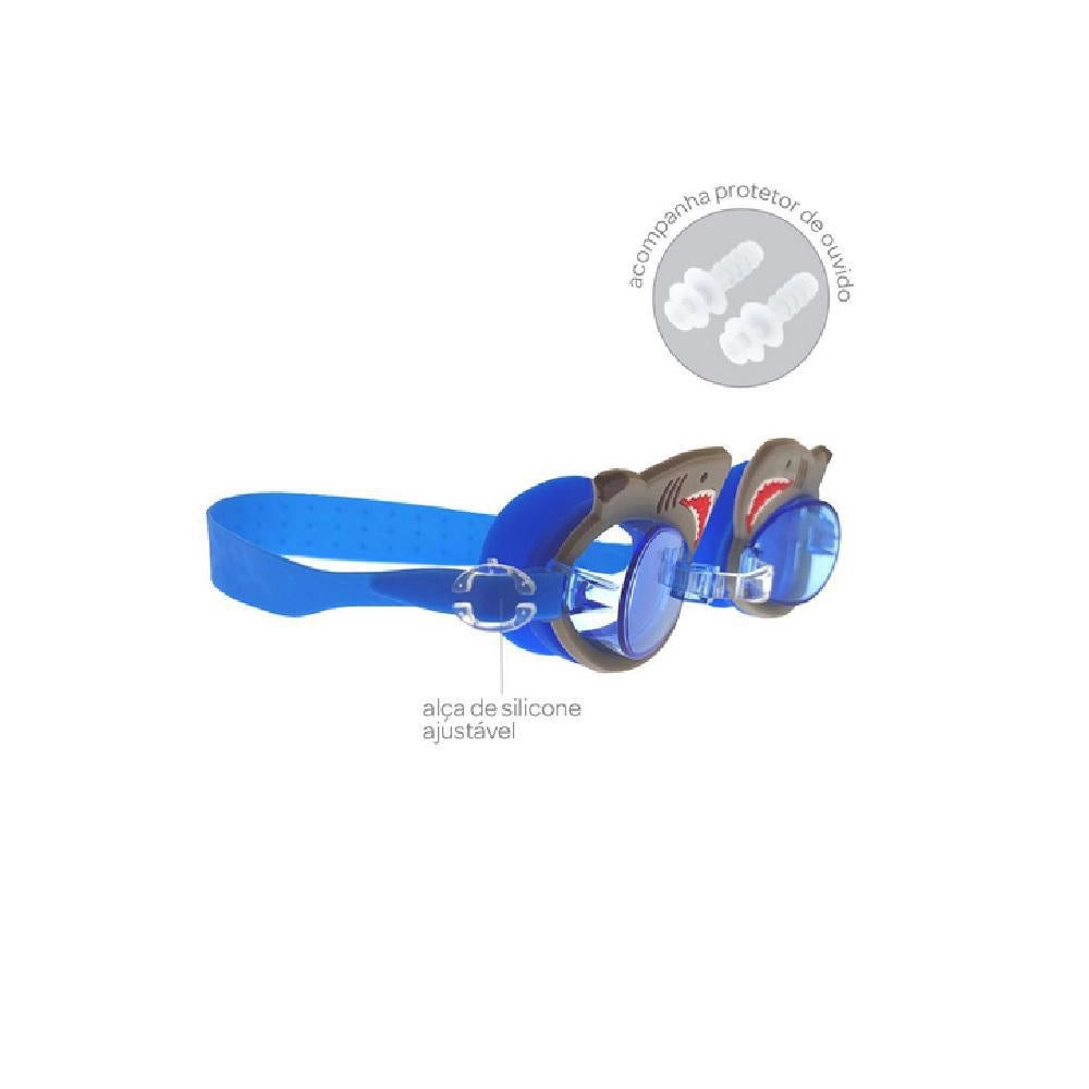 Óculos de Natação Baby Tubarão Azul Buba