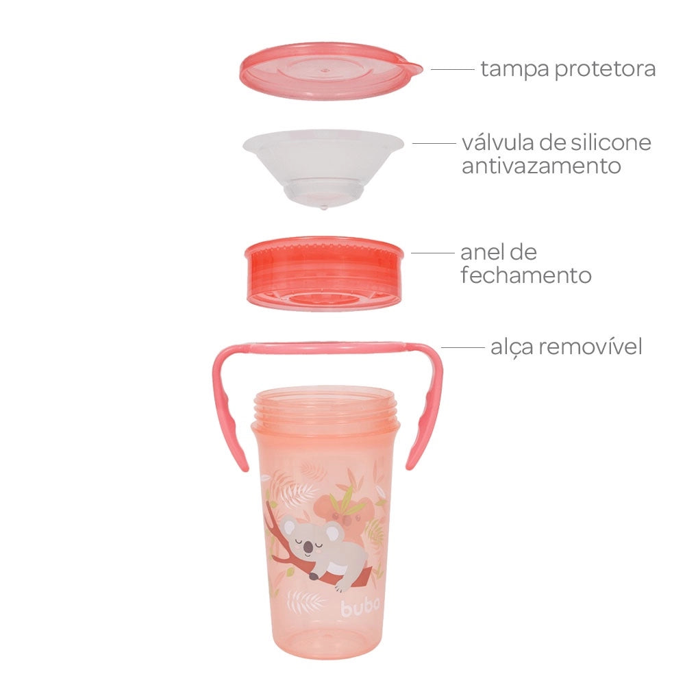 Copo de Treinamento 360° com Alça Buba Coala