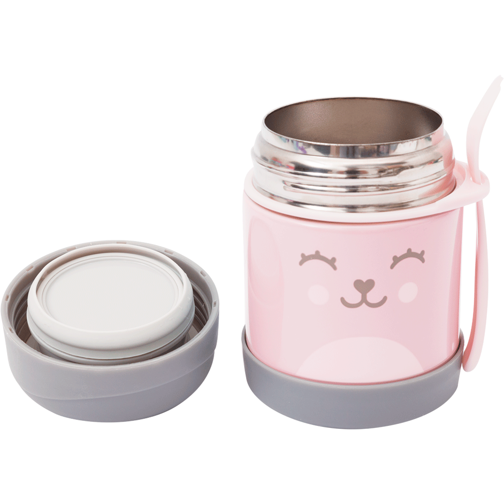 Pote Térmico c/ Talher Gumy 320ml Buba Rosa
