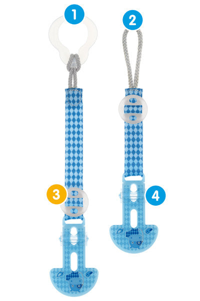 Prendedor de Chupeta Clip It MAM Azul Baleia