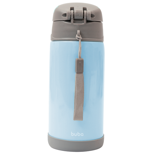 Garrafa Copo Térmico Gumy 420ml Parede Dupla Inox Buba Azul