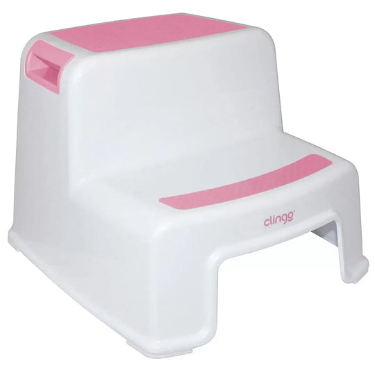 Escadinha Infantil 2 Degraus Clingo Rosa