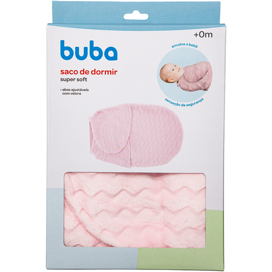 Saco de Dormir Para Bebê Super Soft Buba Rosa